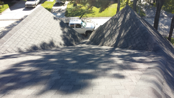 Roof ridge installation showing professional craftsmanship and quality materials by Houston Strong Roofing