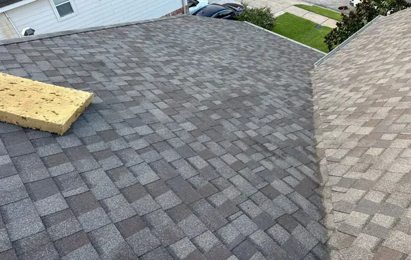 Repaired hip and ridge on a laminate shingle roof in Pearland 77581
