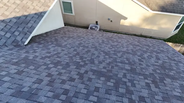 Front slope of a replaced roof in northwest Houston