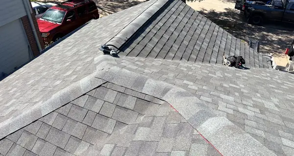 New laminate roof with turtle vents and pipe jacks on a Houston home in 77053