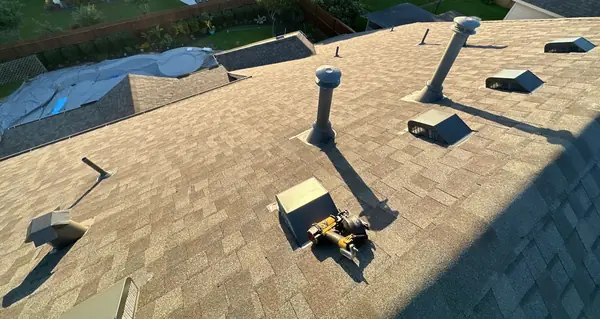 New box vents on a replaced League City roof