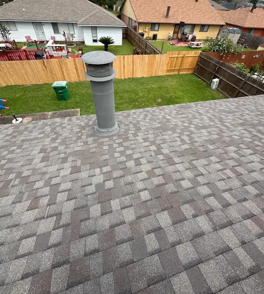 Rear slope of a replaced roof in Houston 77489