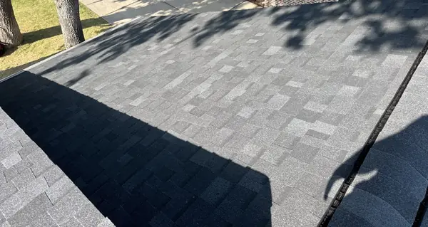 Rebuilt chimney cricket and flashing on a Houston roof