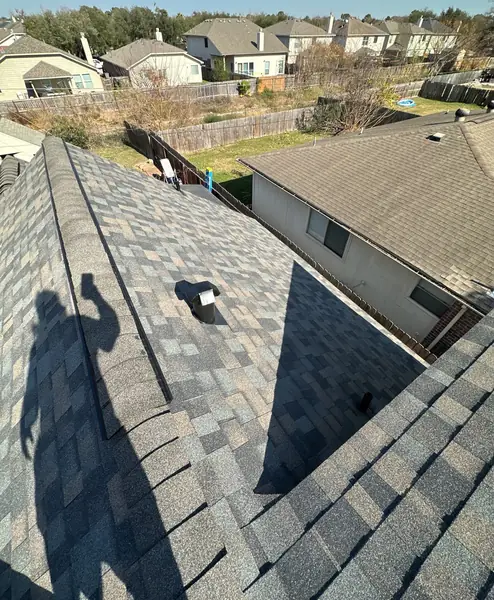 Rear slope of a new roof in Houston, TX
