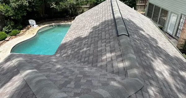 Rear slope and ridge above the pool