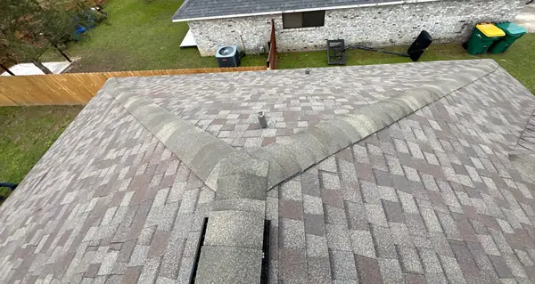 Rear slope with new ridge caps