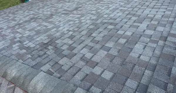 Roof field with new pipe boots after the replacement
