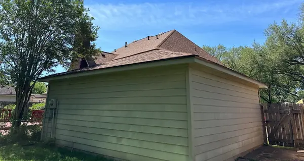 Rear elevation of a replaced roof in Sugar Land