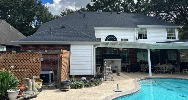 Rear of a Richmond home after a July 2024 roof replacement