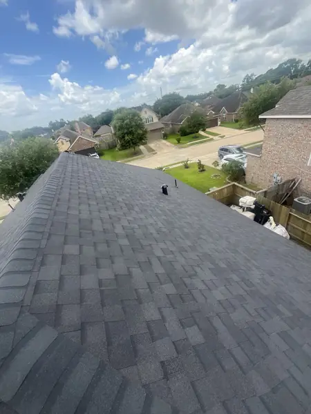 Ridge line of the finished roof, Houston 77089
