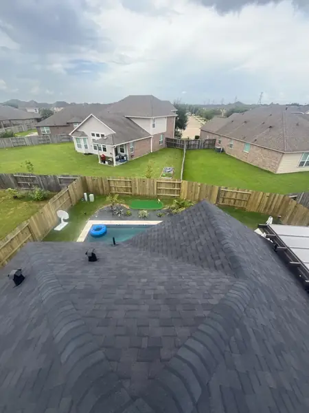 Rear roof above the pool after the replacement