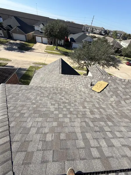 Front gable and hips from the ridge