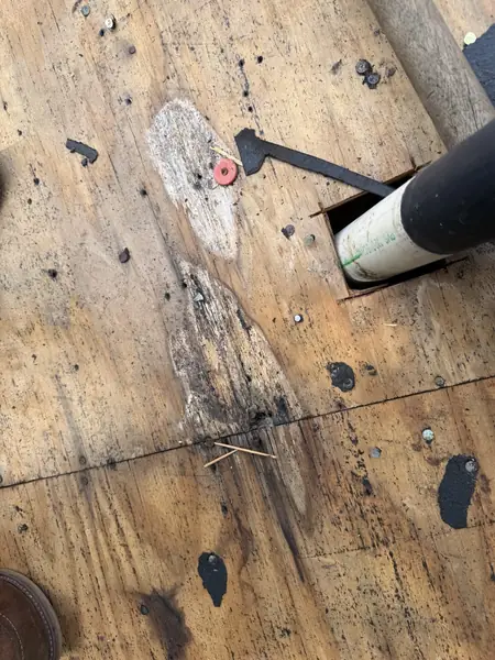 Soft decking being removed before new underlayment