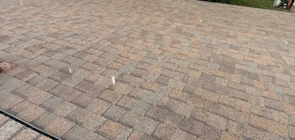 Ridge cap detail on a new Houston roof
