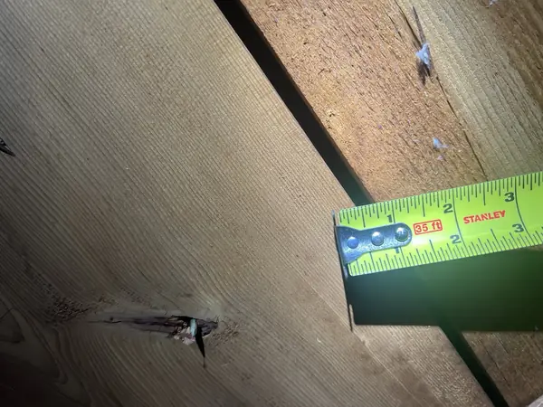 Rotted plank decking found during tear-off in Houston