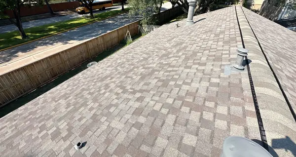 New pipe jacks and drip edge on a replaced roof in Houston, TX