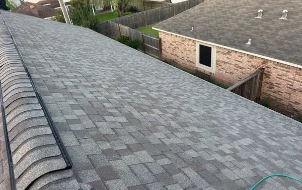 Rear slope of a replaced roof in Pearland