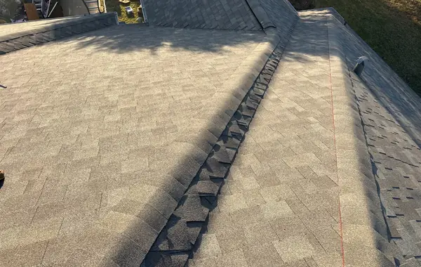 Rear valley and ridge after replacement, Cypress 77433