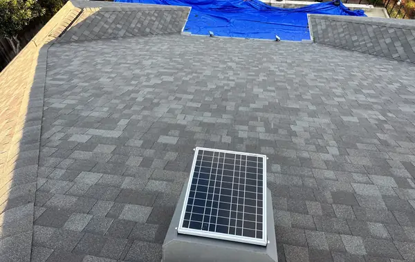 Rear slope with replaced pipe jacks and vents
