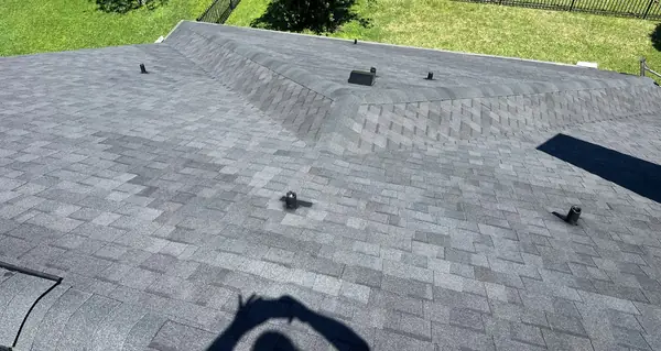 Front gable with fresh shingles in Houston, TX