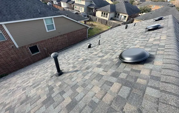 Replaced vents on the main slope from above