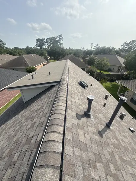 Front slope of a permitted roof replacement in Pearland