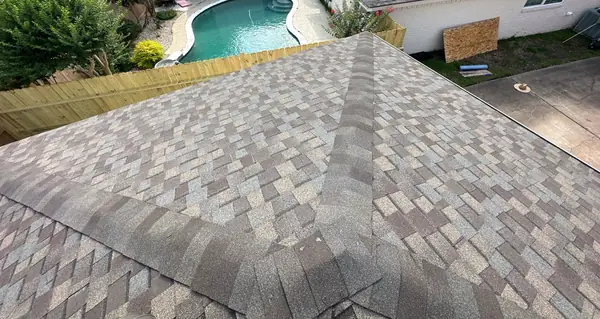 Main ridge running above the backyard pool, Katy 77450