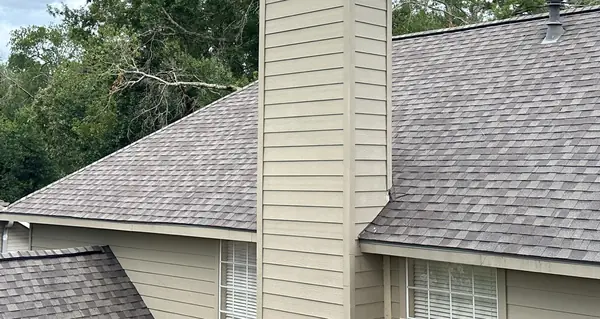 Hip intersection on the completed roof