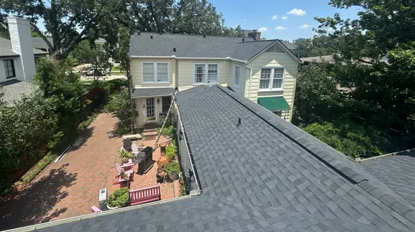 Moire Black ClimateFlex roof on a two-story home in Houston 77019