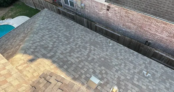 Rear slope above the pool after replacement, Cypress 77429