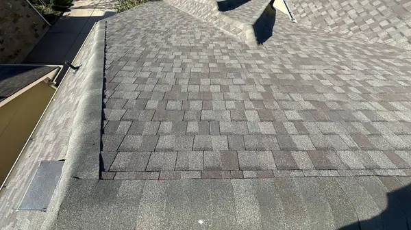 Ridge line with the re-flashed skylight