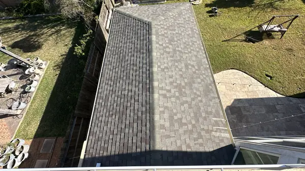 Long patio roof section seen from the main ridge