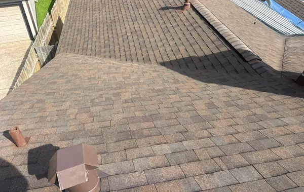 Low rear roof section after replacement