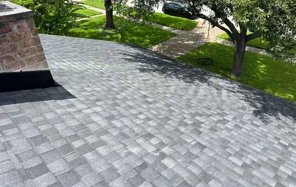 Front slope of the finished roof, Houston 77089