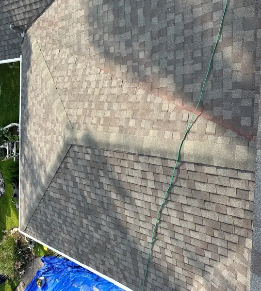 Shingle field on the main slope after the re-deck, Cypress 77429