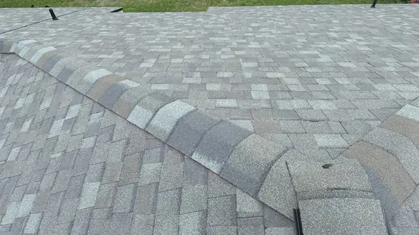 Brick chimney re-flashed on a new Houston roof