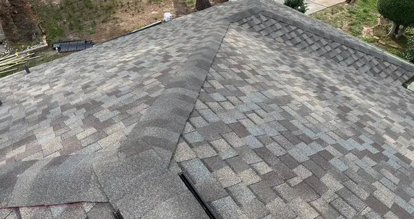 Hip intersection on the finished roof
