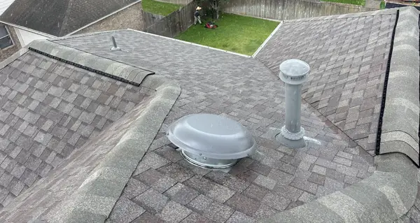 Rear slope of a replaced roof in Pearland