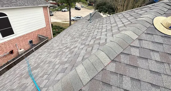 Front gable with fresh shingles in Houston, TX
