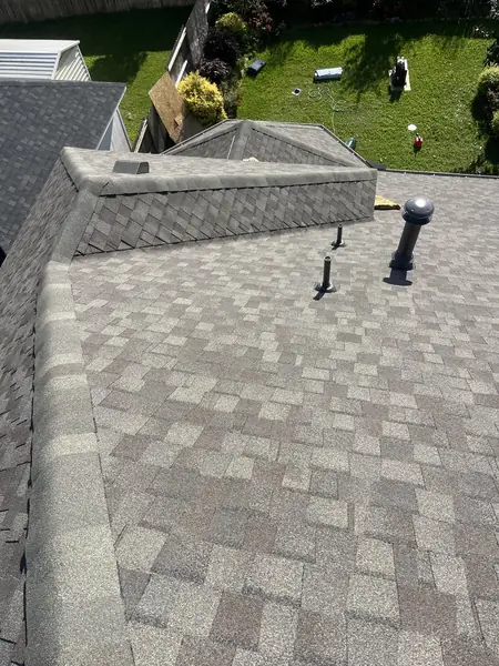 Chimney chase re-flashed on a Pearland roof