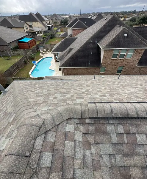 Rear slope of a replaced roof in Long Meadow Farms, Richmond