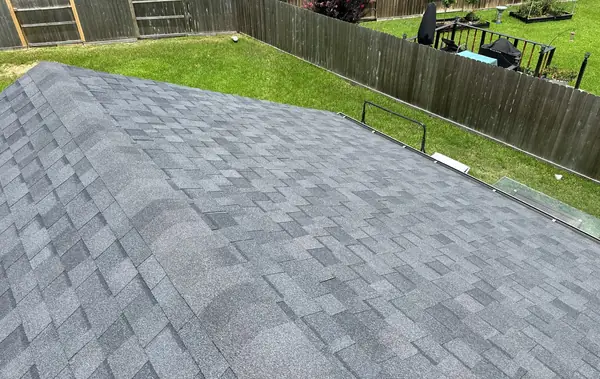 Rear hip above the back yard