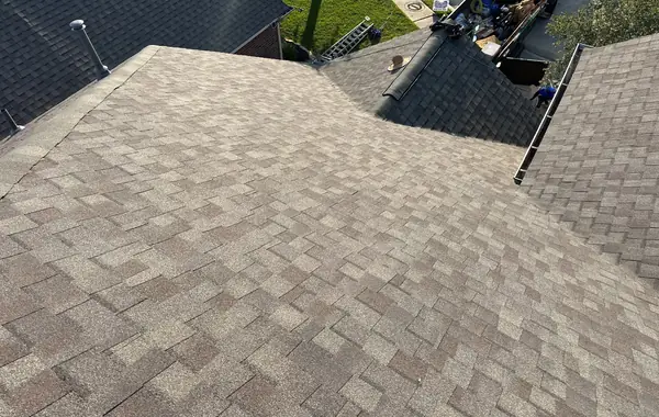 Shingle field and ridge caps, Tomball 77377