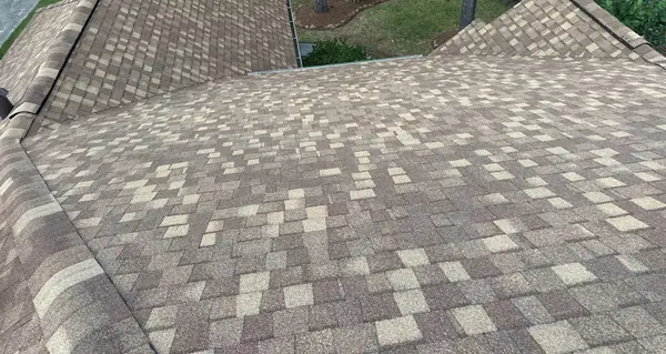 Front gable with fresh shingles in Houston, TX